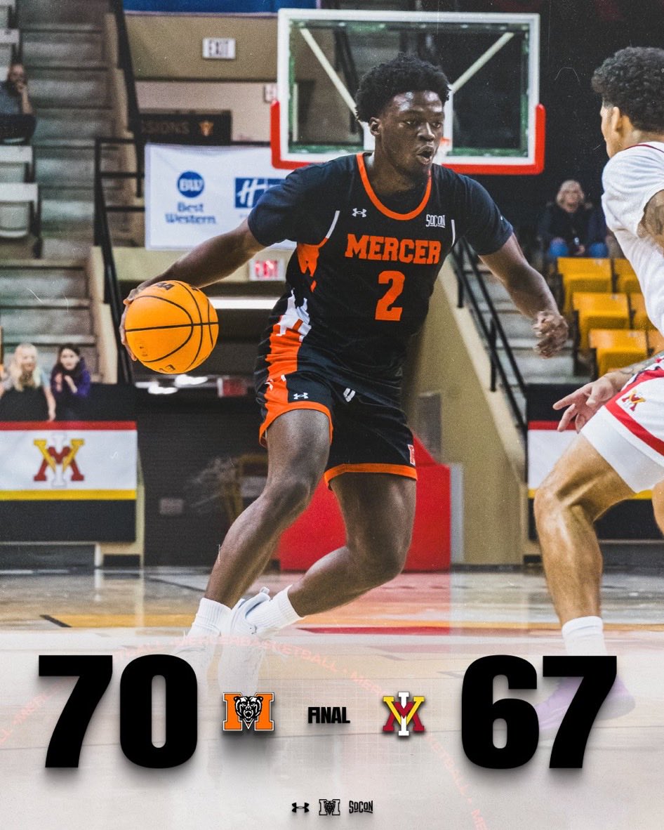 Mercer MBB prevails against a tough, determined VMI opponent.  Bears now 2-0 in SoCon with another tough game at home on Wednesday.  We need a big Macon, Mercer crowd as the Bears go for first 3-0 SoCon start in a long while.  Be there, Go Bears, Congrats, and Light the Bridge!