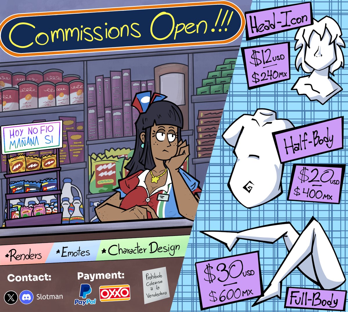 Sl0tman's tweet photo. #CommissionsOpen 
Hola!, abrí comisiones, llevele llevele!
(Y en inglés también)
Bello! I´m open commissions, DM if you're interested 
-
Compartir también ayuda mucho / Sharing helps too!!! https://t.co/2p15r9VO8h