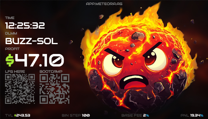 Ofome4's tweet photo. Update so far DLMM on @MeteoraAG  made some  profit and also some significant loss still trying too get a stable strategy to use but overall still in profit. I also  found out some good strategy from @thegoosedao members which i am currently testing.
#MetLPArmy #Meteora https://t.co/GXvBzFsv6N