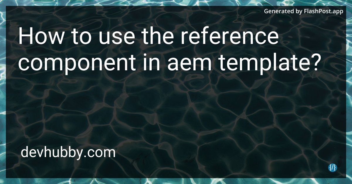 devhubbycom's tweet photo. If reference components had superpowers in AEM templates, what’s their superhero name and power? 🦸‍♂️

Source: https://t.co/dY7rLp9Y3d

#AEMComponents #AdobeCommunity #ReferenceComponent #AEMTemplates #template #component https://t.co/6fkNFzvoMi