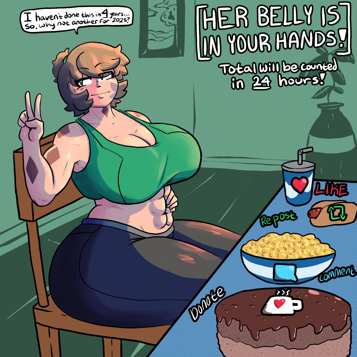 StuffrArt's tweet photo. [Stuffing Drive]
Likes, retweets, comments, and Ko-Fi donations will decide how much my buff alien gal will eat of each item!

https://t.co/aS6S2ZGMUp

Results will be calculated after 24 hours! Thank you to anyone who enjoys my work! https://t.co/JrQ4ByshV0