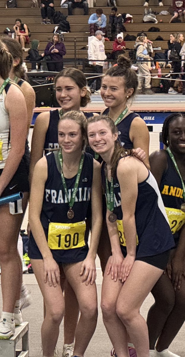 Congrats as well to the girls 4x200 team of Camp, Cuneo, Joyce, &amp; Markarian who also nabbed a 4th place medal with a time of 1:53.76