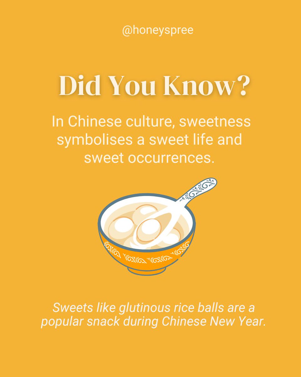 Did you know that in Chinese culture, sweetness symbolises sweet life, harmony, and happiness? These qualities everyone wishes to bring into the new year. 🌟🎉

Start the year on a sweet note! 🍯

#singaporegifts #CNYtraditions #Chinesenewyear #blessingsandharmony #HoneySpree