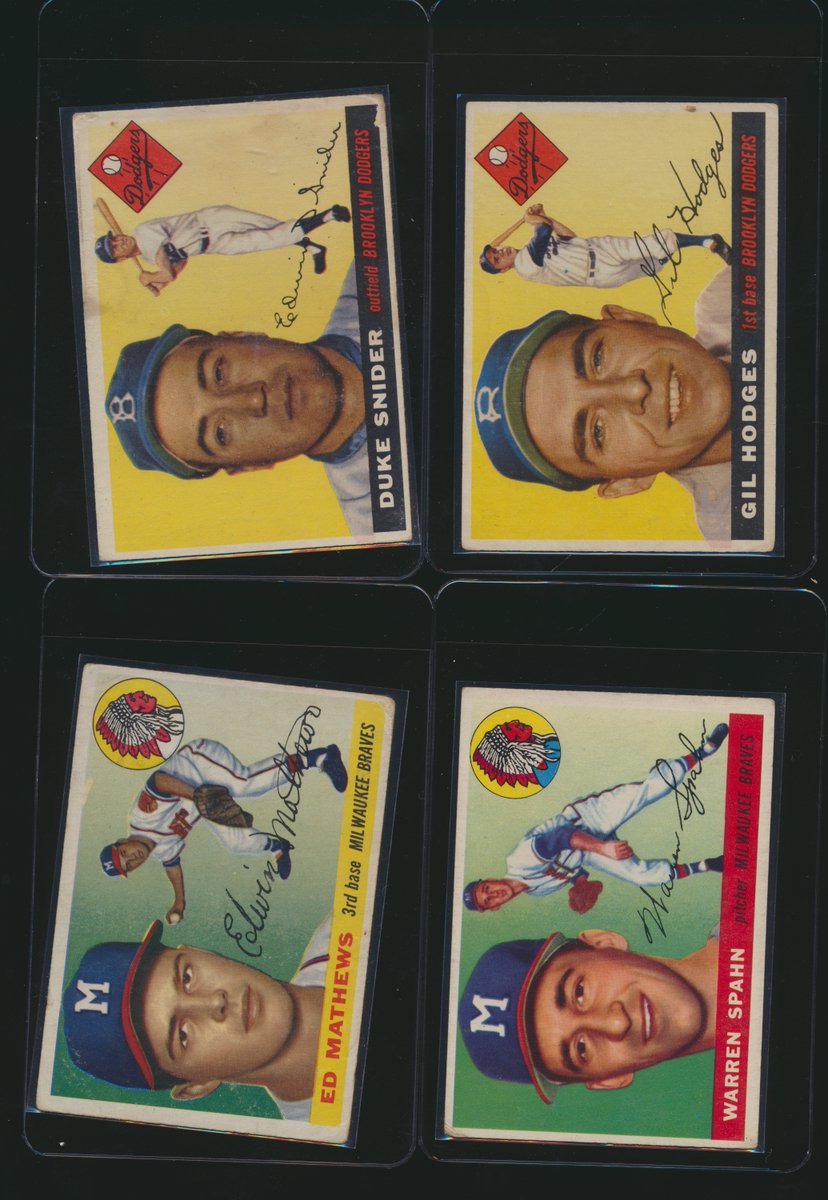 I'm giving away a free spot in the '55 Topps set break. To enter for a chance to win, 1) follow, 2) retweet, and 3) reply, letting me know which '55 Topps card is your favorite. Also, you can buy guaranteed spots at the link below: #thehobby burlssports.com/collections/br…