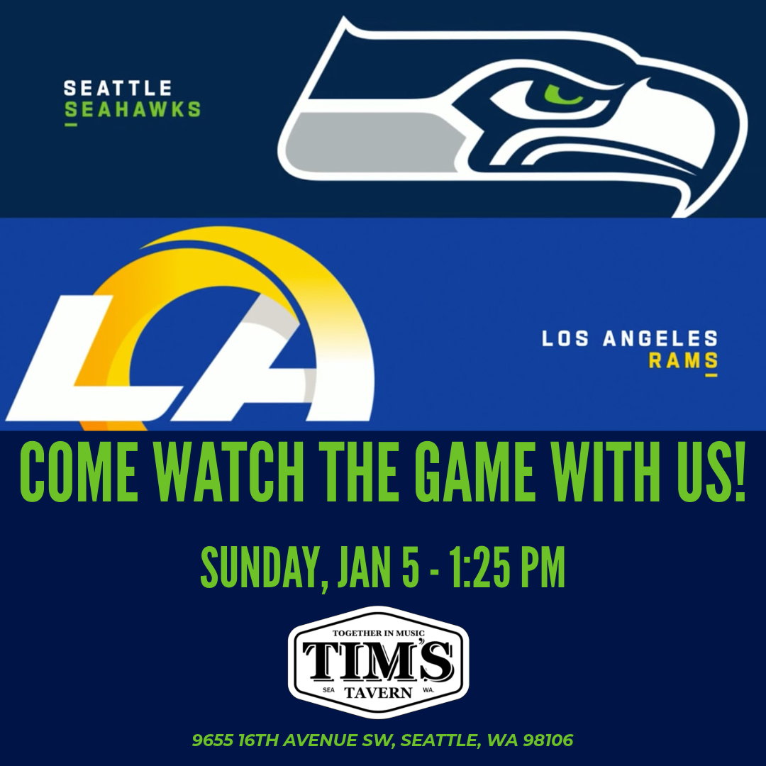 SEAHAWKS SUNDAY: we will have the game on our big screen - come on down and see the last regular season game vs. the LA Rams this Sunday! We open at noon, and kickoff time is 1:25 PM. 

#seahawks #SeahawksSunday #rams #SeattleSeahawks #seattle #whitecenter #football