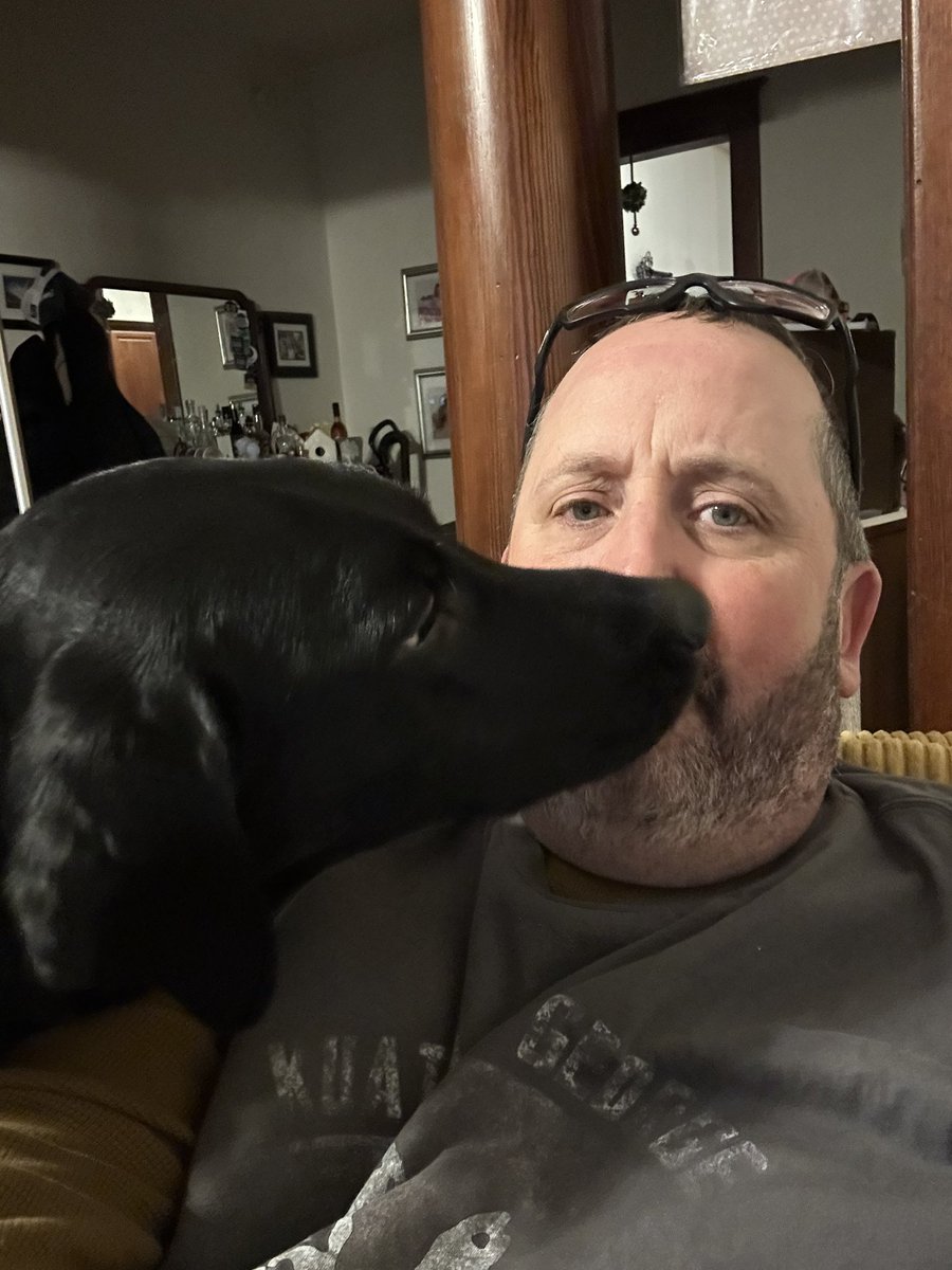 Daddy just got home and I am so happy.