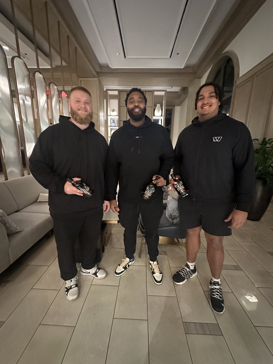 OL Masterminds (@olmasterminds) on Twitter photo Special delivery with the <a href="/Commanders/">Washington Commanders</a> in town:
Our exclusive single barrel OL MASTERMINDS Summit Stagg 🦌🥃
<a href="/TylerBiadasz/">Tyler Biadasz</a> <a href="/_tscott78/">Trent Scott</a> <a href="/b_coleman74/">Brandon Coleman</a> Special delivery with the <a href="/Commanders/">Washington Commanders</a> in town:
Our exclusive single barrel OL MASTERMINDS Summit Stagg 🦌🥃
<a href="/TylerBiadasz/">Tyler Biadasz</a> <a href="/_tscott78/">Trent Scott</a> <a href="/b_coleman74/">Brandon Coleman</a>