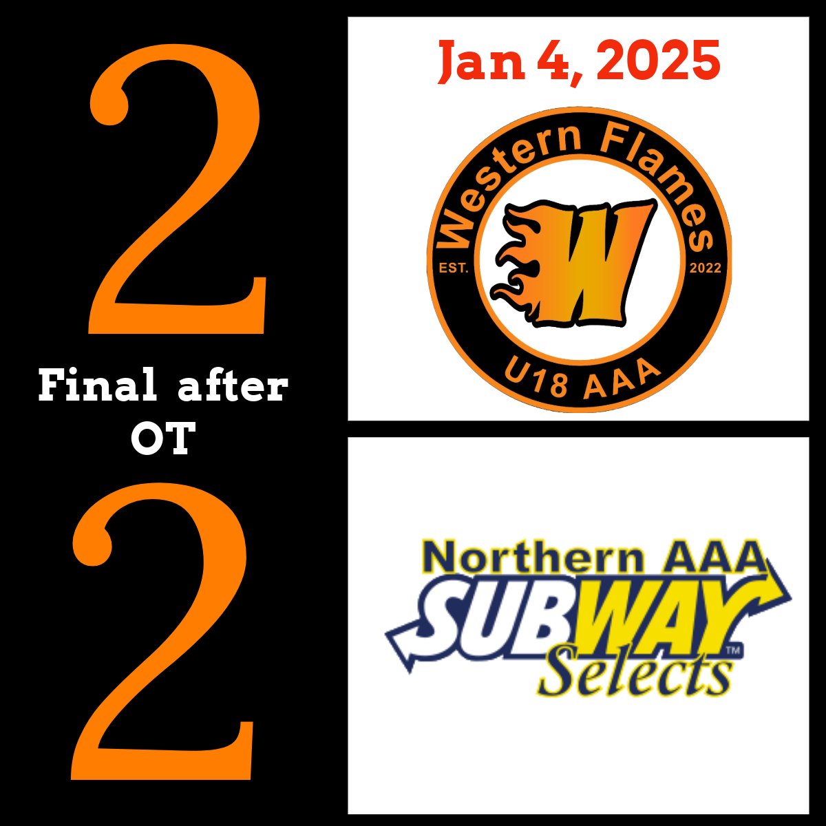 U18 AAA TNT Western Flames tweet media
