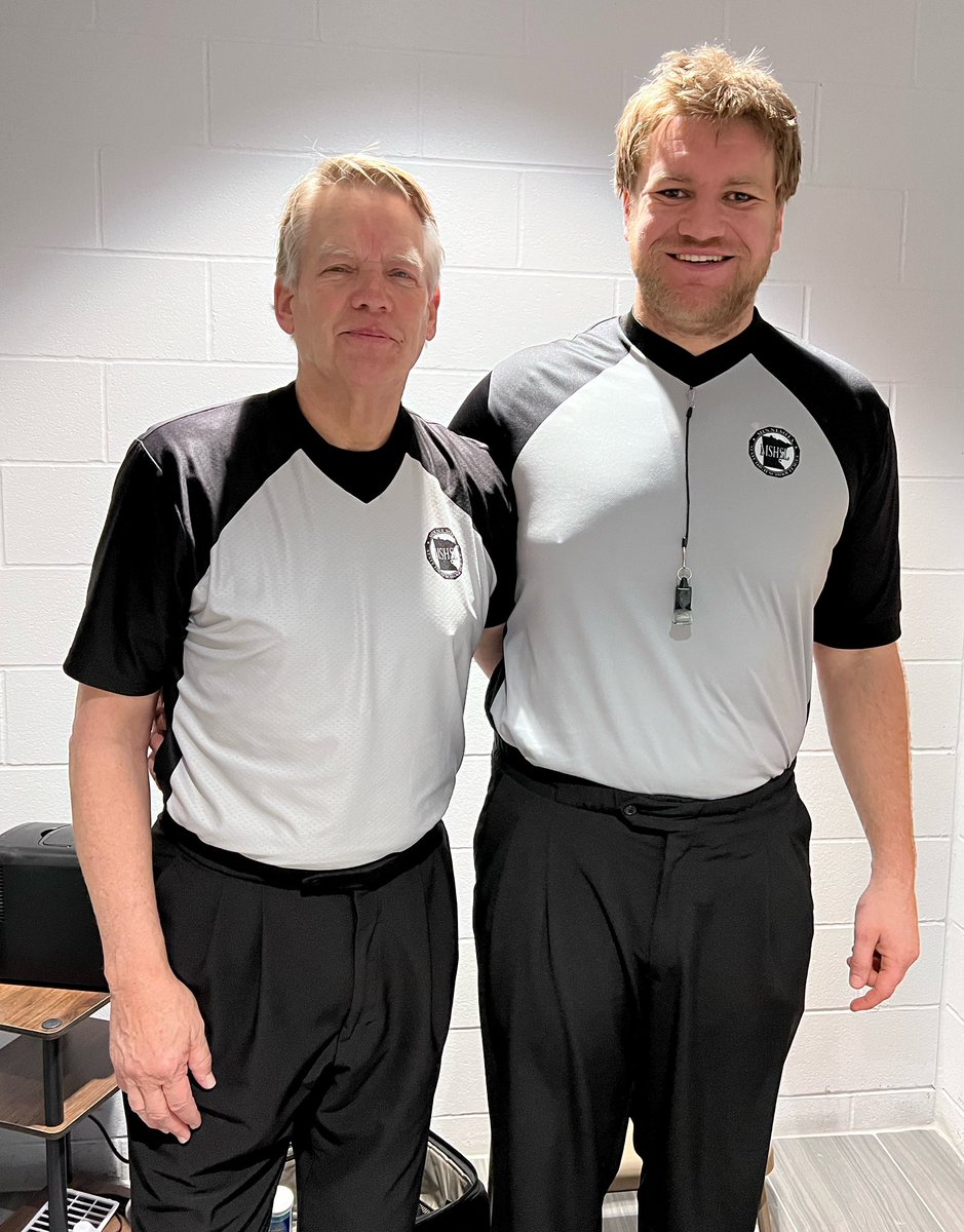 Officiating with your son is a great privilege. <a href="/MSHSL_Officials/">MSHSL Officiating</a> @MSHSLjohn