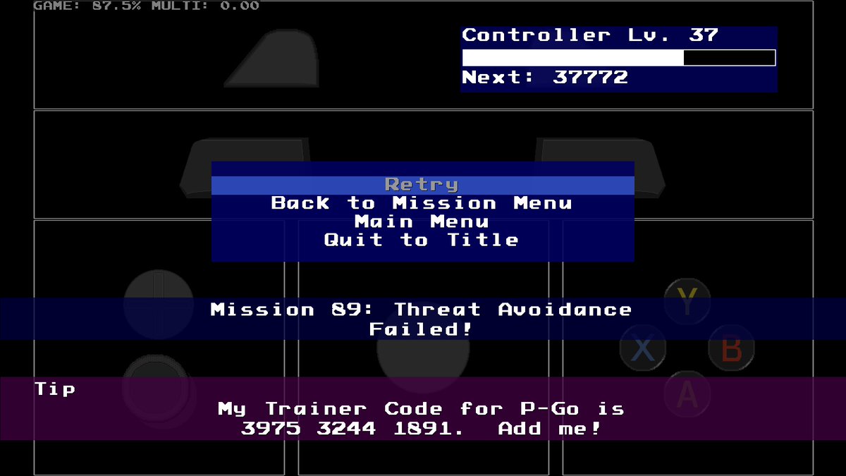 アプデ後のSuper Multitasking、無理ゲー過ぎる点とか色々言いたいことはあるけど、一番意味分からなかったのは失敗時のTip にアドバイスを一切せずに開発者のポケモンGOのトレーナーコードが表示されるパターンがあることだった