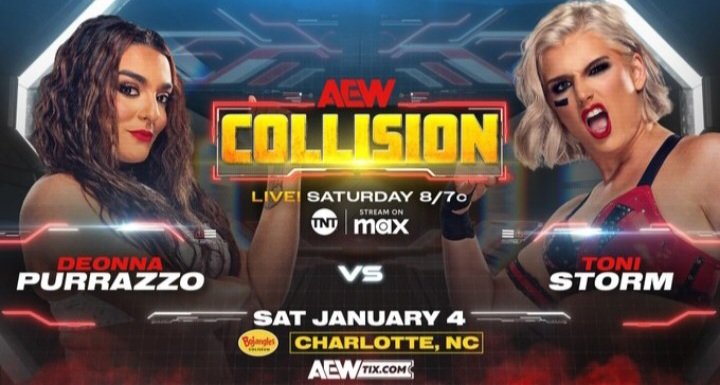 NVhowlingWolves's tweet photo. It's #ToniTime 🖤🤘 on #AEWCollision right now, right now!!! https://t.co/zSZjudLwEm