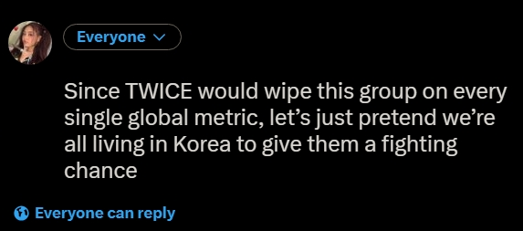 uppercasehyo's tweet photo. Total Digital Circle chart

TWICE — 6.2B 📈
EXO — 3.4B 📉

Music show wins
Twice — 122 
Exo — 119

#1 DIGITAL HITS
TWICE — 9 SONGS
EGGSO — 4 SONGS

💿 SALES
TWICE — 20M+
EGGSO — 15M+ 

Perfect all kills
TWICE — 4 songs
Exo — 0

SONG OF THE YEAR 
TWICE — 3 songs 🏆
Exo — s0nGz 💩 https://t.co/7TKFPog0A2