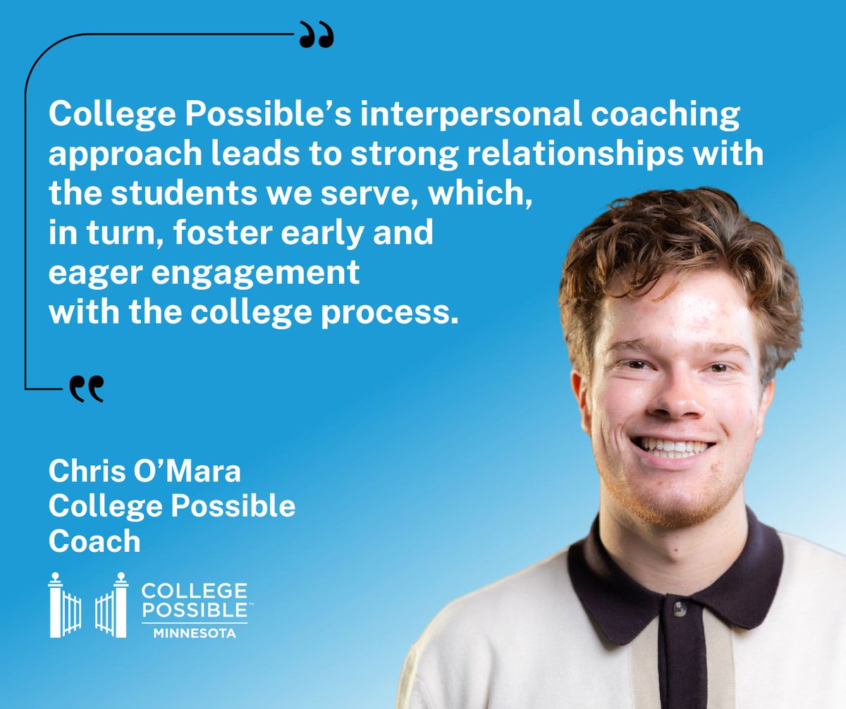 "College Possible’s interpersonal coaching approach leads to strong relationships with the students we serve, which, in turn, foster early and eager engagement with the college process. Read more: collegepossible.org/news/foundatio…
