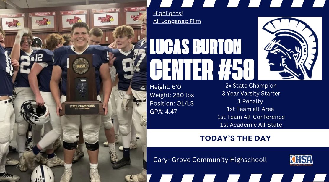 ThomasBurton05's tweet photo. Congrats @LucasBurton07 on a great 4 years of Trojans football! Not a lot of programs where brothers can see this much success together! @CGTrojanFB 

Highlights: https://t.co/F1yaDXj9YT

Longsnapping: https://t.co/k2pKWWbmDr https://t.co/SnJb9QHRcn