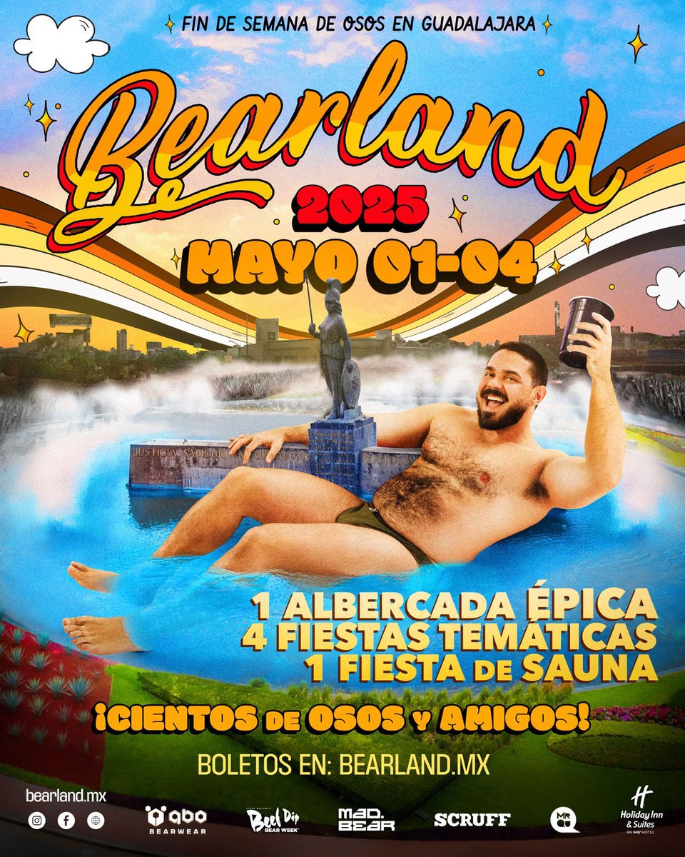 Nos vemos pronto GDL! 🤩🤩🤩
La 𝟯𝗿𝗮. 𝗘𝗱𝗶𝗰𝗶𝗼́𝗻 de Bearland.mx será 𝗖𝗢𝗟𝗢𝗦𝗔𝗟!!!! 
No te la puedes perder 🐻✨
Del 01 al 04 de Mayo 2025 
Asegura tu acceso 👉 bearland.mx