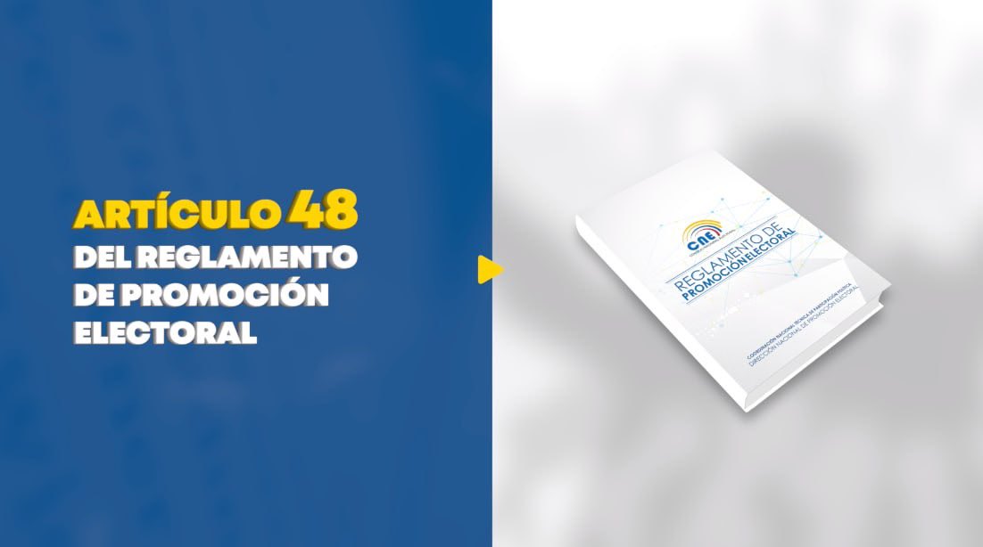 CNE_LosRios's tweet photo. El artículo 203 del #CódigoDemocracia y el 48 del Reglamento de Promoción Electoral prohíben la publicidad estatal durante la #CampañaElectoral, salvo excepciones autorizadas por el #CNE. 

#Elecciones2025Ec🗳️🇪🇨 https://t.co/Ulgkbnraop