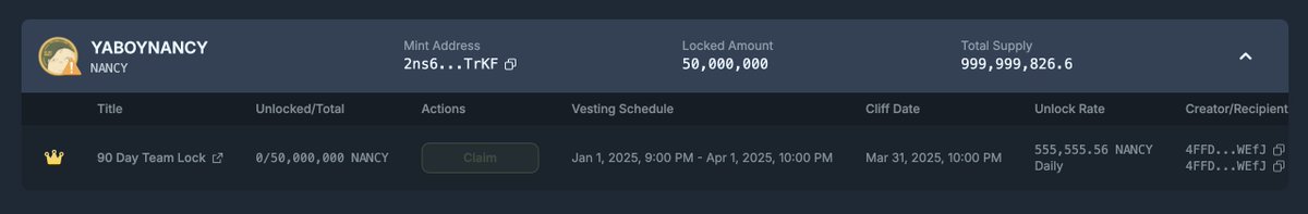 YaNancyCoin's tweet photo. 5% (50mil) Locked for 90 Days

https://t.co/cd4vBNHfJG https://t.co/xzv0L3p4G0