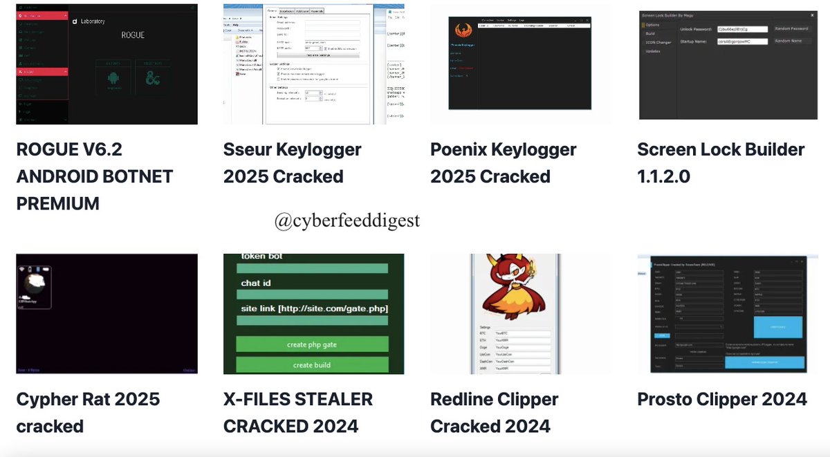 cyberfeeddigest's tweet image. Title: Unmasking a Treasure Trove for #Malware Analysts 🛠️🔍

🕵️‍♂️ hxxps://blankhack[dot]com/ offers:
#Malware Tools
#Crypter, #Exploiter, #Binder
#Bruter &amp;amp; Cracked Software
Pentest &amp;amp; Proxy Tools
PSD Templates
#RAT resources

⚠️ A valuable yet risky stop for #Cybersecurity pros.…