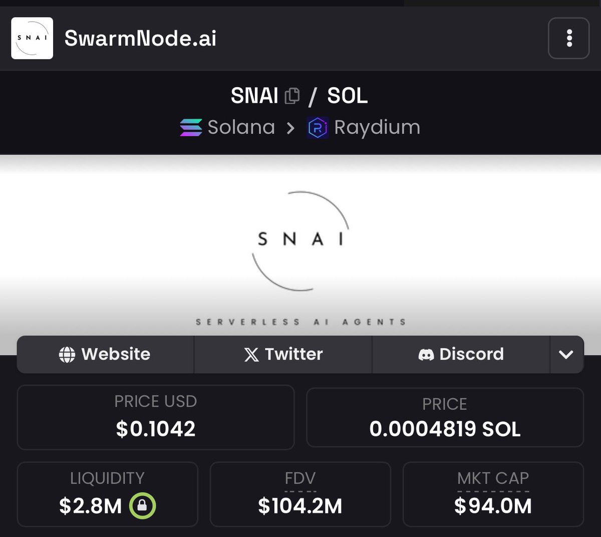 Our bot has called $SNAI at $70k  MC 
ATH $120M (x1700+) in less than 10 days

$100 investment could be $170k+ worth at ATH

Hjw6bEcHtbHGpQr8onG3izfJY5DJiWdt7uk2BfdSpump

Join us for early calls, tg link in first comment