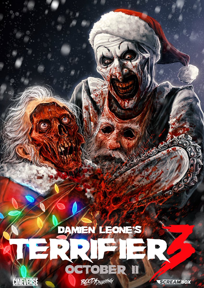 lana_drop's tweet photo. Well, this will be my last post, everyone, as my next hits are long ones. I am doing a dubble watch, and I decided to go with #ITog #ITOriginal #IT1990 and #Terrifier3 #arttheclown in #4k. #nw Terrifier 3 first. #NowWatching #horrorfamily #horrorfriends #horrorcommunity https://t.co/iTwz66iY9O