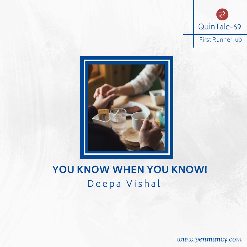 penmancy's tweet image. #QuinTale-69 Results

Let's congratulate -

🥉 : Shattered Illusion by Roohi Bhargava
🥈 : You Know When You Know! by Deepa Vishal
🥇 : The Turn of the Tide by Sharda Mishra

#writingprompt: penmancy.com/quintale-69/

#writingcommunity #writerscommunity #amwriting #flashfiction