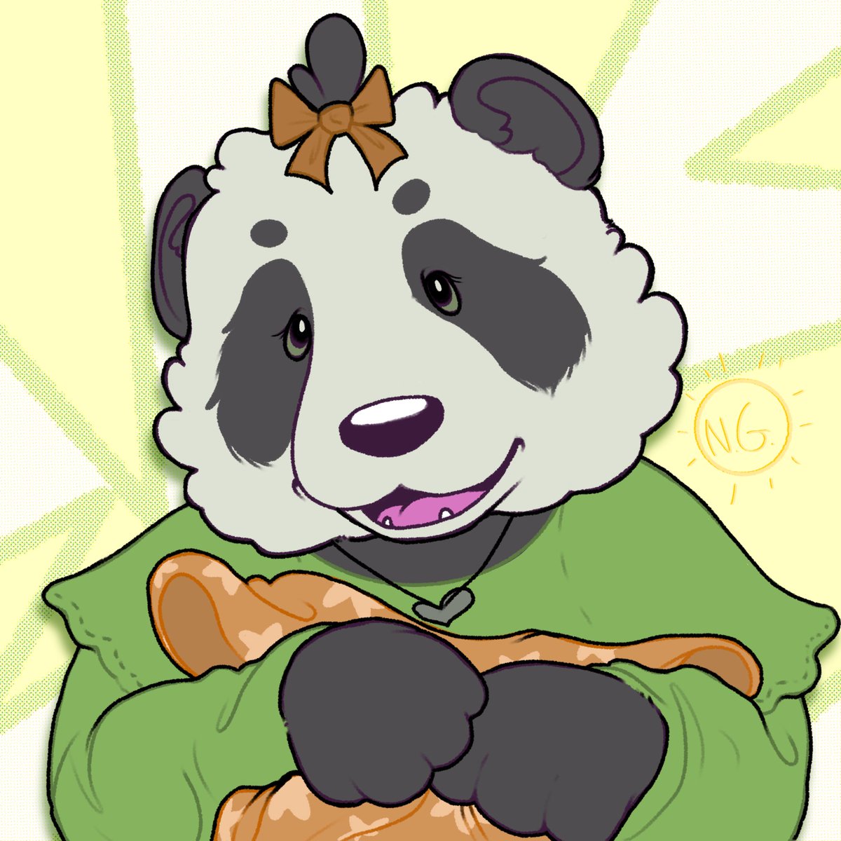 SunnyFunPuppy's tweet photo. 1st icon commission of 2025!! For someone on insta of their character, Woolly (a panda). Had a great time drawing this!! Open for these into the foreseeable future - they are $15 USD per icon, +$5 USD if you want shading. 😊 https://t.co/STPDltSEHR