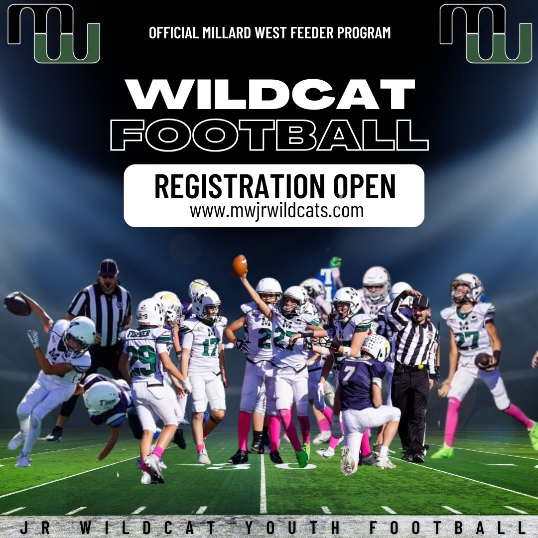 MWJrWildcats's tweet photo. Come be a part of something special in the premire youth tackle football organization in the area where current and past @MWWildcatFB coaches and players help develop and instill the love of the game into our athletes #FeederProgram #RollCats https://t.co/s24Y4FkDOY