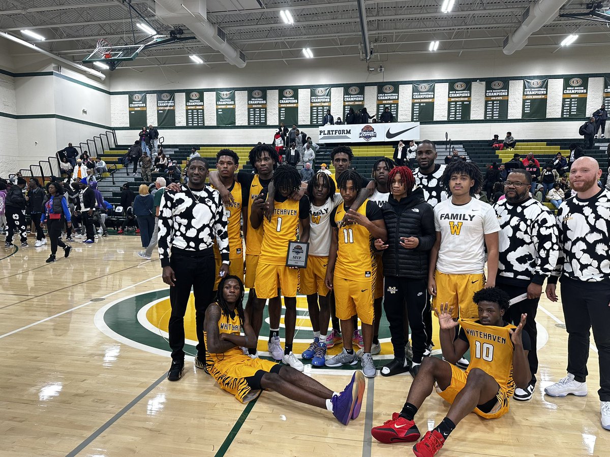 Final: Whitehaven 58, Bartlett 54

Whitehaven experience and shotmaking prevails in OT. Taquez Butler (<a href="/Imquezz0/">ImQuez</a>) is the game MVP with 21 pts. Cameron Brown had 17 as well.

Fun, intense ending to <a href="/memphishoopfest/">memphishoopfest</a>.