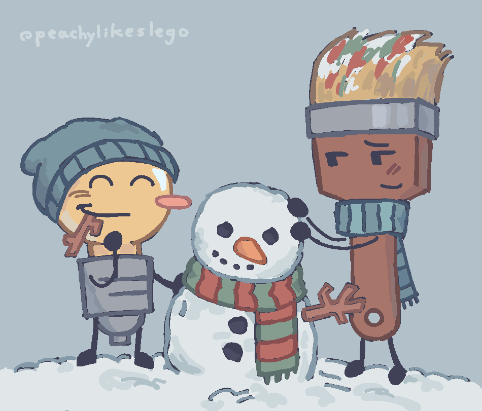 peachylikeslego's tweet image. lightbulb and paintbrush build a snowman yay
#lightbrush #inanimateinsanity #ii #osc