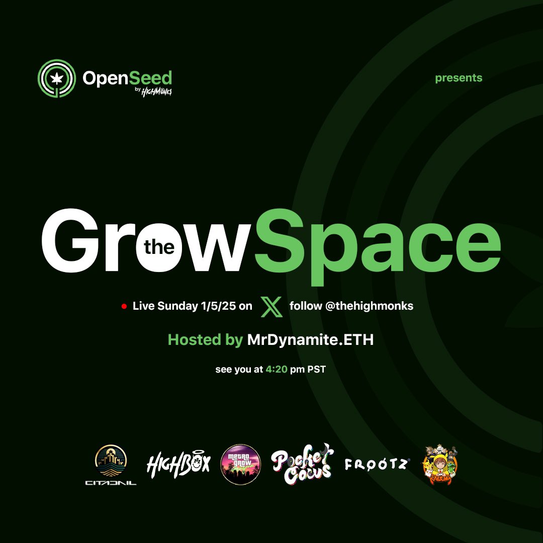 🚀 It’s time to grow! $LFGROW is now LIVE on major exchanges!
Your gateway to Open Seed, Battle of the Strains, and real-world rewards. 🌿
🗣️ Dive deeper on The Grow Space – Let’s talk utility &amp; future!
👉 x.com/thehighmonks
#LFGROW #TheGrowSpace #CryptoCommunity