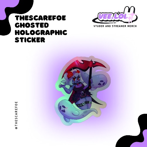 I just received TheScareFoe Ghosted Holographic Sticker - 4″×4″ by Vee.Lol from ToxicMonkey112 via Throne. Thank you! throne.com/morbid_fancy #Wishlist #Throne