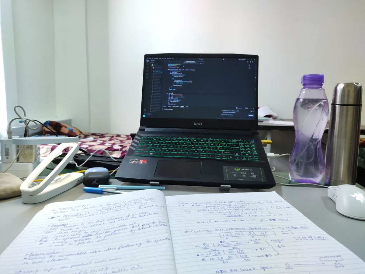 Suryansh_Porwal's tweet photo. Practicing advanced Binary Search problems in my  college hostel setup 💻📚. Just tackled the Book Allocation Problem.🧠✨

What’s your coding setup like?  I’d love to see how others are grinding!

#BinarySearch #CodingLife #DSA #ProgrammerSetup #CollegeLife https://t.co/xrHkG1Xp0e