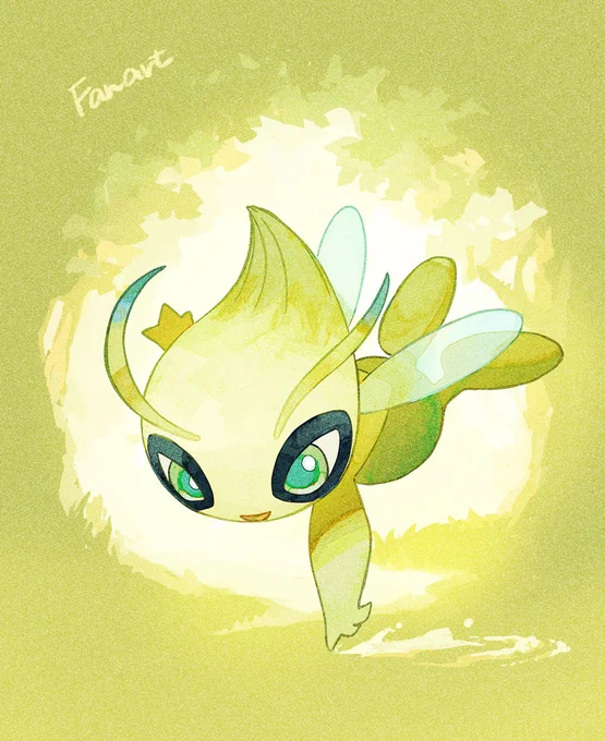 昨日誕生日だったんですがポケポケで思いがけずセレビィが来てくれて狂喜乱舞で描いた突発ファンアートです…ありがとう…ありがとう…!!