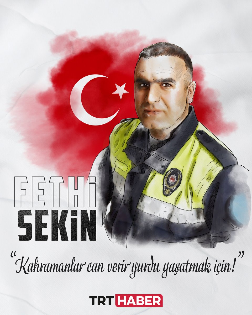 🇹🇷 8 yıl önce PKK’nın İzmir Adliyesi'ne düzenlediği hain saldırıda kahramanca görevini yaptı Şehit Polis Memuru Fethi Sekin. Geride kalanların minneti de acısı da bir gün eksilmedi…