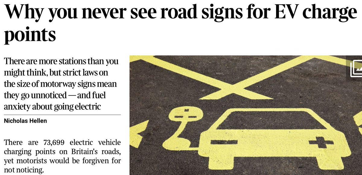 paullewismoney's tweet image. The crazy rules that prevent signs for electric vehicle chargers but make them compulsory for petrol stations bit.ly/4fKjy5h it doesn’t solve the problem of how long charging takes, the cost, or how you know if you have the right card to pay, though all are improving.