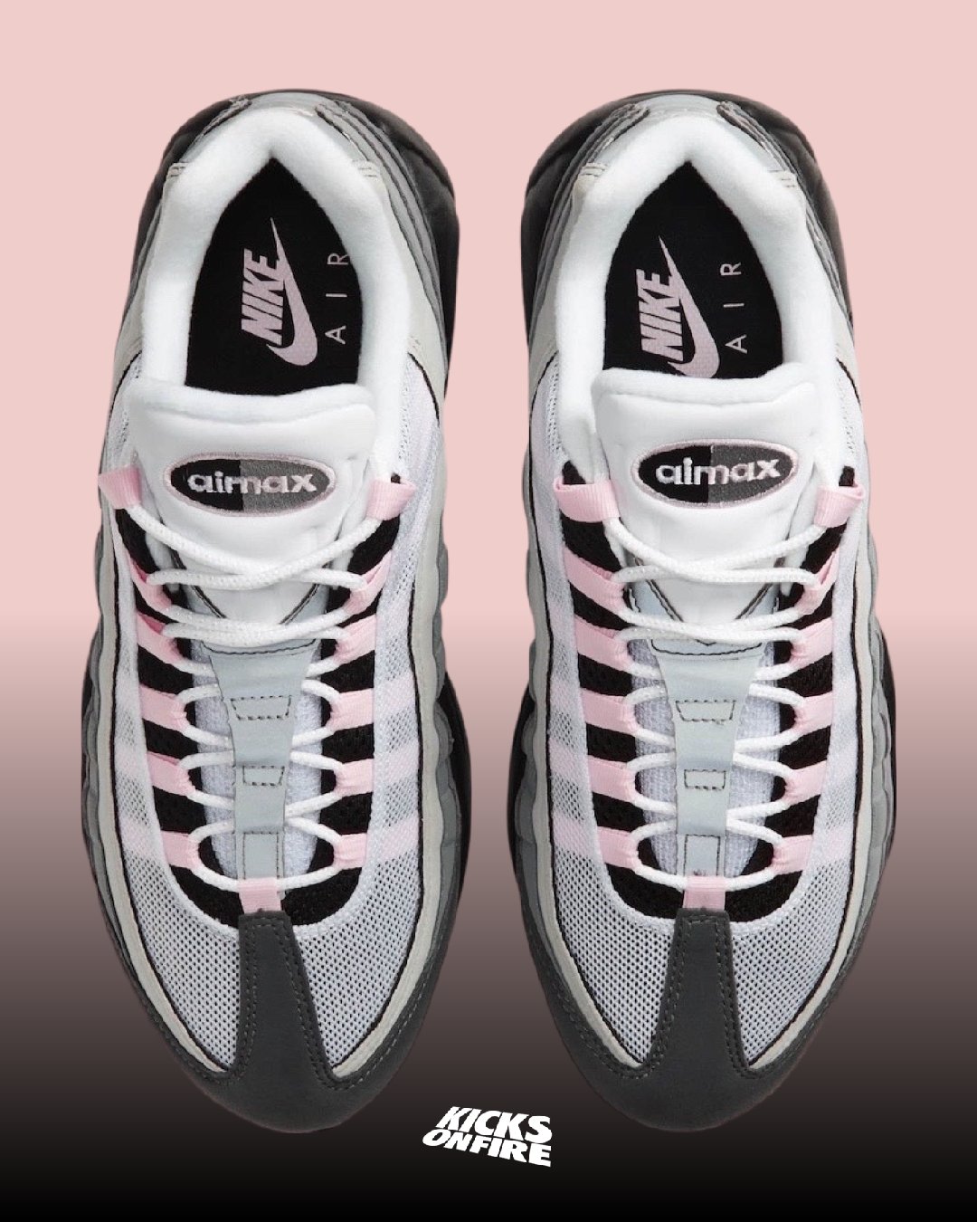 NIKE★AIR MAX 95 OG WMNS BLACK PINK FOAM★HJ5996-001 Wmns Air Max 95 OG 'Pink Foam' 2025 - Nike - HJ5996 001