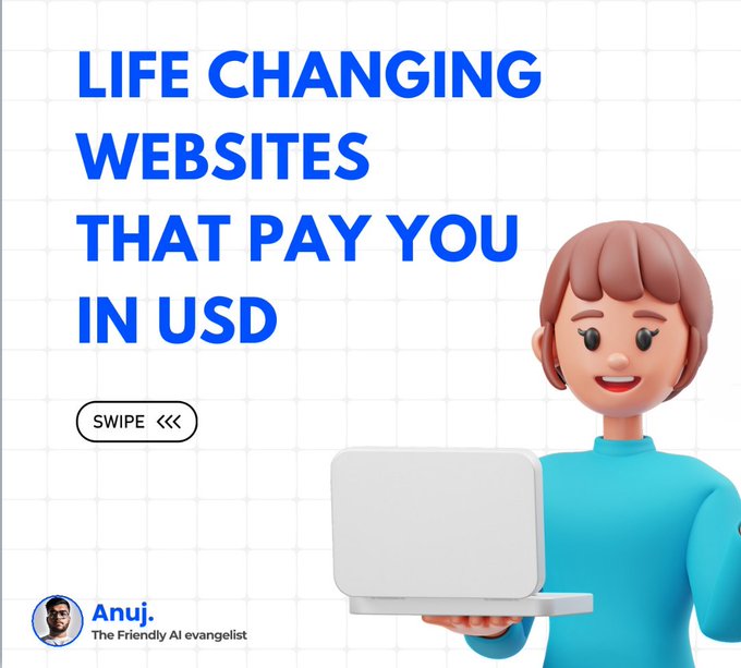 Anuj (@anujcodes_21) on Twitter photo A remote job can be your Side Hustle. 
These Websites are offering $40/hr Remote Night Jobs.  
If you have:  
1. A laptop  
2. Internet  
3. Free time  
Let me guide you.      
Download the free manual now!        
Like, repost, and comment "Websites" to receive it in your A remote job can be your Side Hustle. 
These Websites are offering $40/hr Remote Night Jobs.  
If you have:  
1. A laptop  
2. Internet  
3. Free time  
Let me guide you.      
Download the free manual now!        
Like, repost, and comment "Websites" to receive it in your