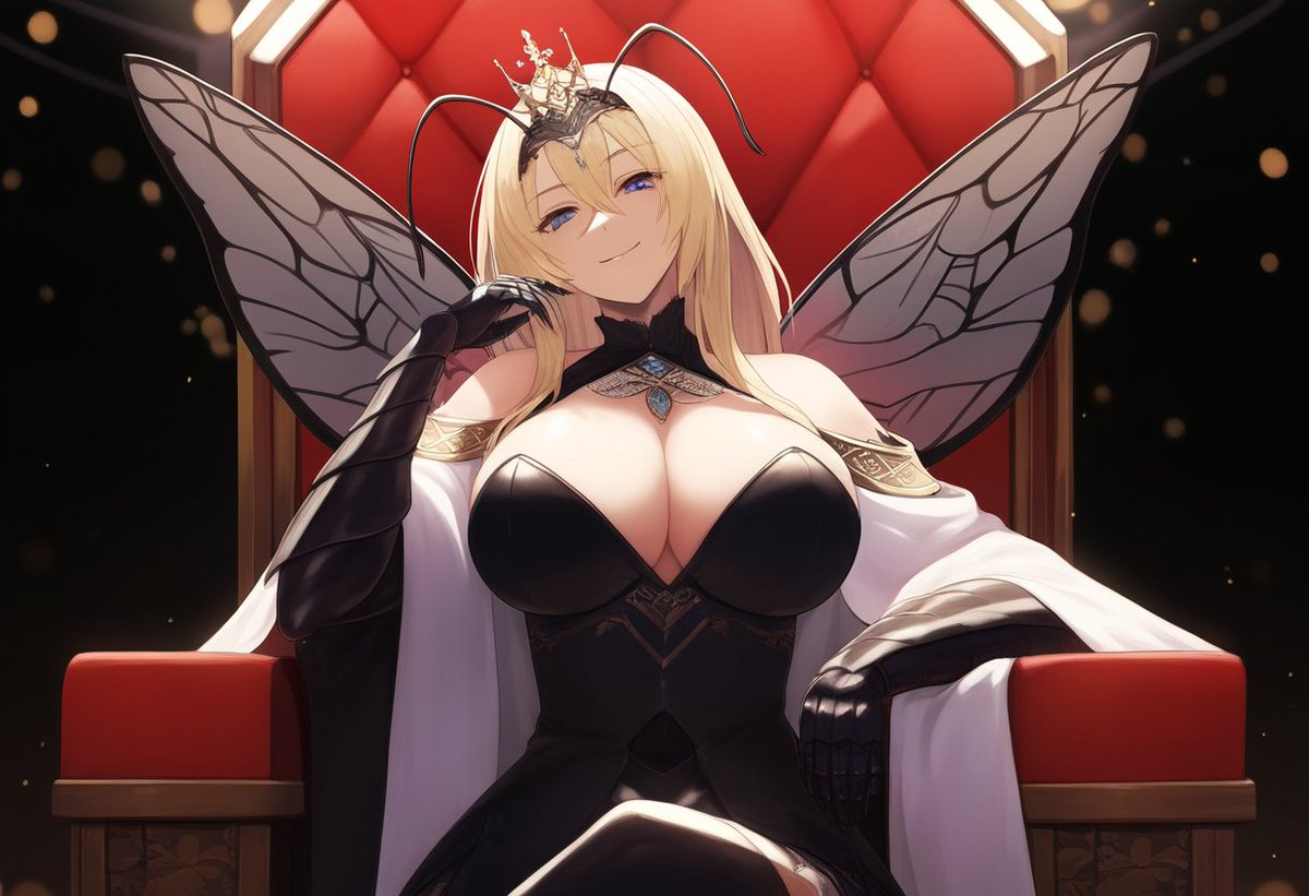 balthazar247's tweet photo. AI Art - An Insect Queen I made! https://t.co/adFDXvKpOI