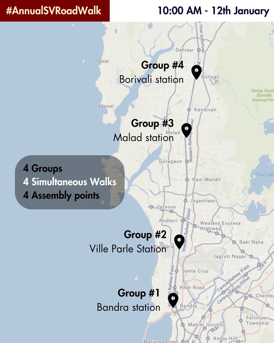 walkingproject's tweet photo. You can choose any one of these groups/location to attend and simply walk along with our representative walk leader to show your support.
The walk will feature a modified itinerary of our usual #CommunityWalks, including placards, handbooks, flyers, and badge distribution, along with discussions on pedestrian-friendly infrastructure.
#AnnualSVRoadWalk
Register: https://t.co/xmguFiQeL9