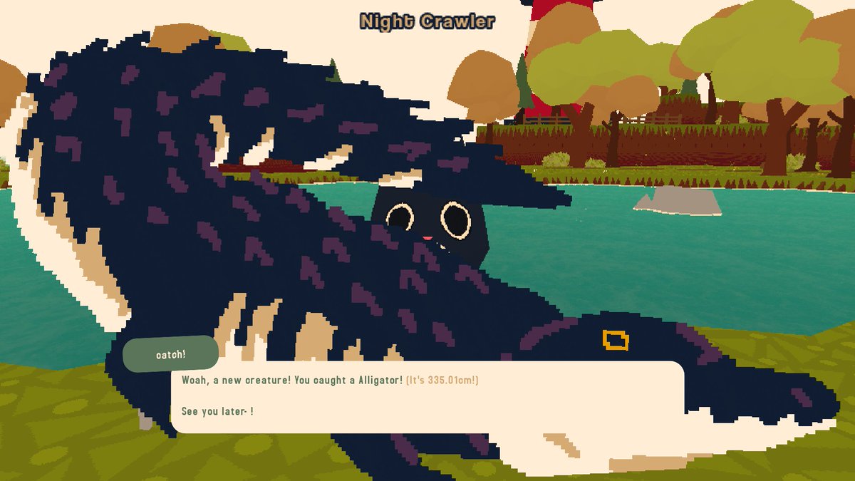 meraboshi_ch's tweet photo. to HeadofCabbage159 in webfishing, i actually caught an alligator why did you doubt my words 🥹 https://t.co/y3wlG39pzh