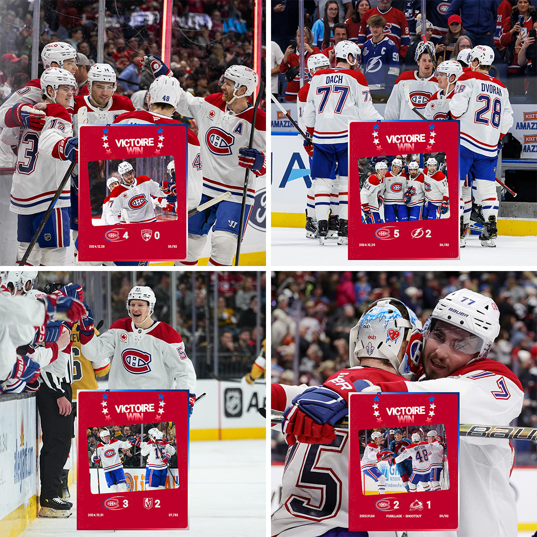 vos canadiens viennent de battre les 4 derniers clubs champions de la coupe stanley

your montreal canadiens just beat the last 4 stanley cup champions

#GoHabsGo