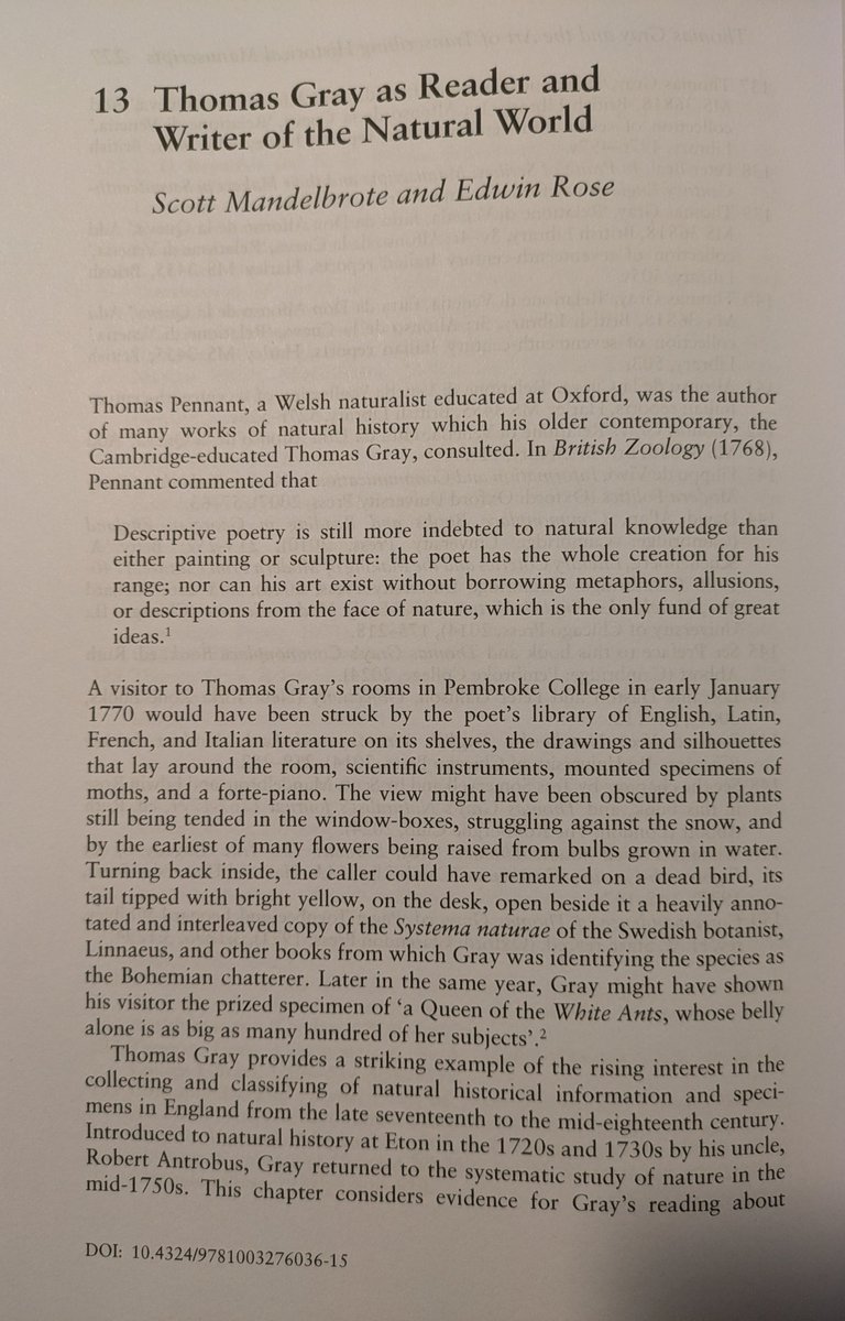 EdwinRose3's tweet photo. Delighted to see the chapter I co-authored with Scott Mandelbrote @Peterhouse_Cam on 'Thomas Gray as a Reader and Writer of the Natural World' published in 'Thomas Gray Among the Disciplines' edited by Ruth Abbott @englishunicam and Ephraim Levinson https://t.co/wji0GfzUEV https://t.co/gMhAgQyIYp