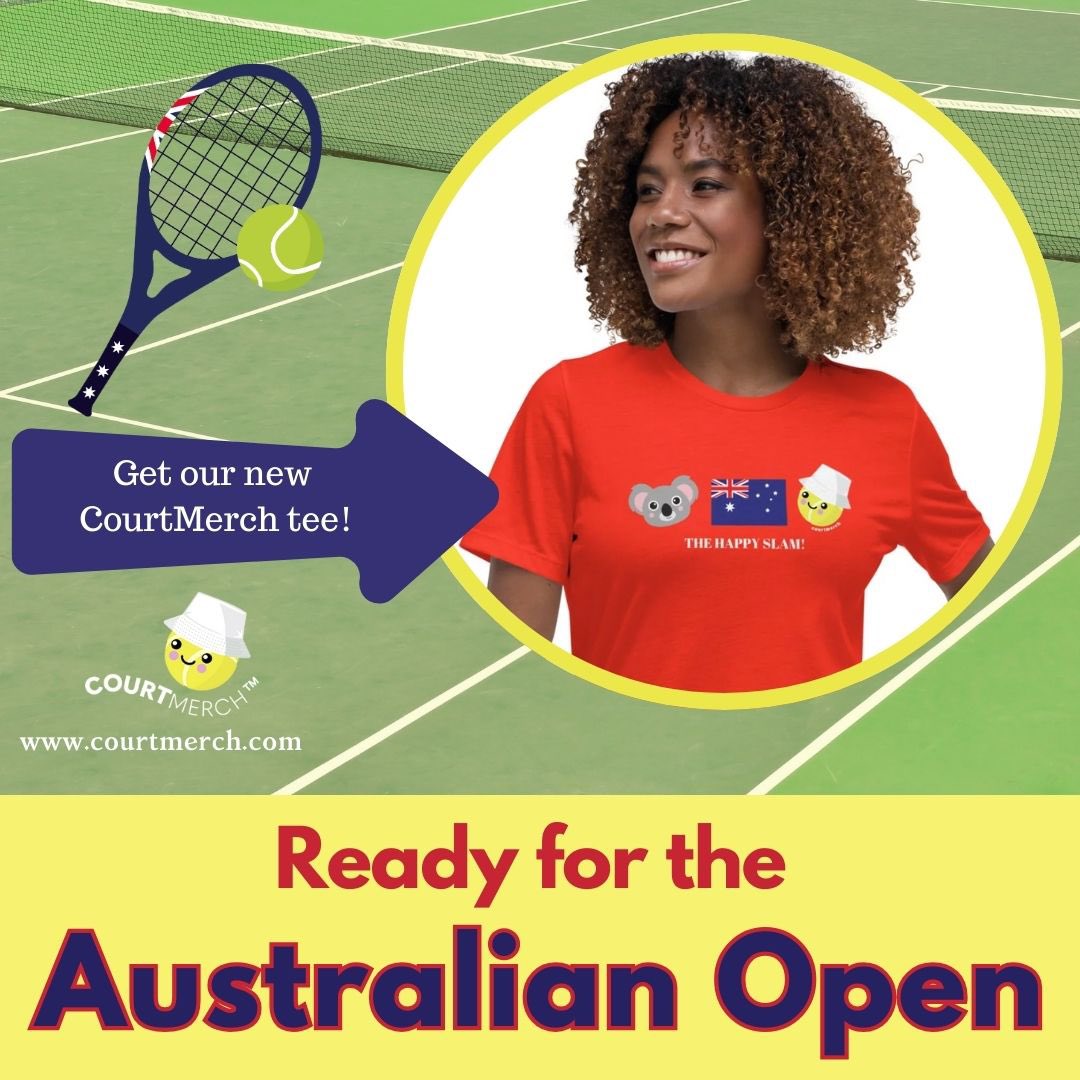 Court_Merch's tweet photo. The Australian Open kicks off on January 12 — our new CourtMerch tee is here just in time! Perfect for cheering courtside or at home with your mates! 🇦🇺 🎾 Get yours now:
https://t.co/yoCQSYQ0nj https://t.co/t3kHBzsS8M
