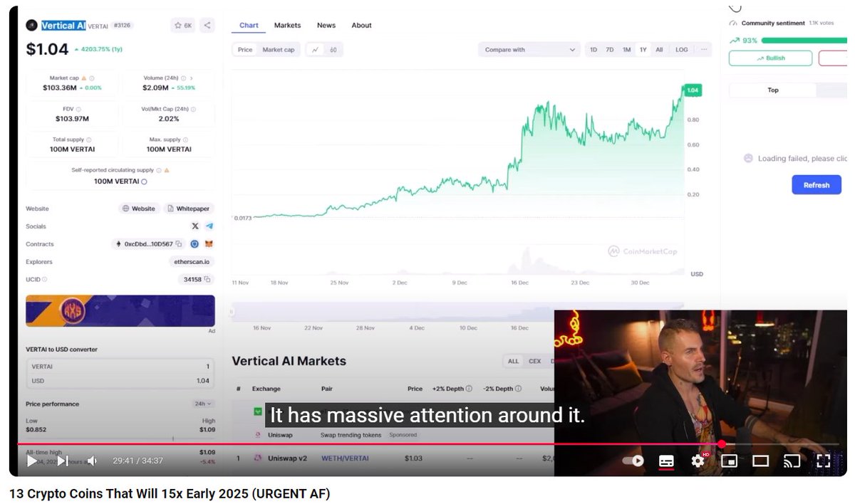 Few snippets from <a href="/ZssBecker/">Alex Becker 🍊🏆🥇</a> latest AI video

$NEURAL - Mentioned as one of the best mid range caps out there

$VERTAI - Mentioned that it is gonna keep going up as it has massive attention around it

$TAOBOT - As a fresh pick and Uniswap of Bittensor once dTAO goes live

A lot