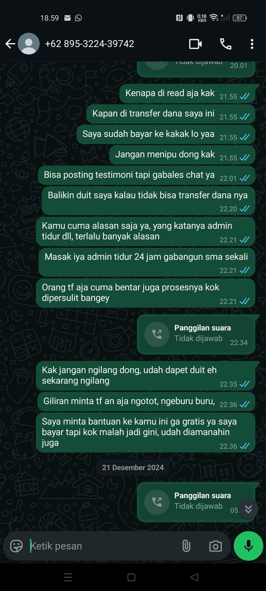 ryeocyn's tweet photo. Penipu meneriaki diri sendiri. Temenku habis ditipu sama ini orang. Hati-hati buat yang pake jasa hack akun 

+62 895-3224-39742 
0895322439742

#zonauang #zonajajan #penipu #Scammer #jasahackakun #hackers #zonauangᅠᅠᅠ https://t.co/b3aHjGMfDL