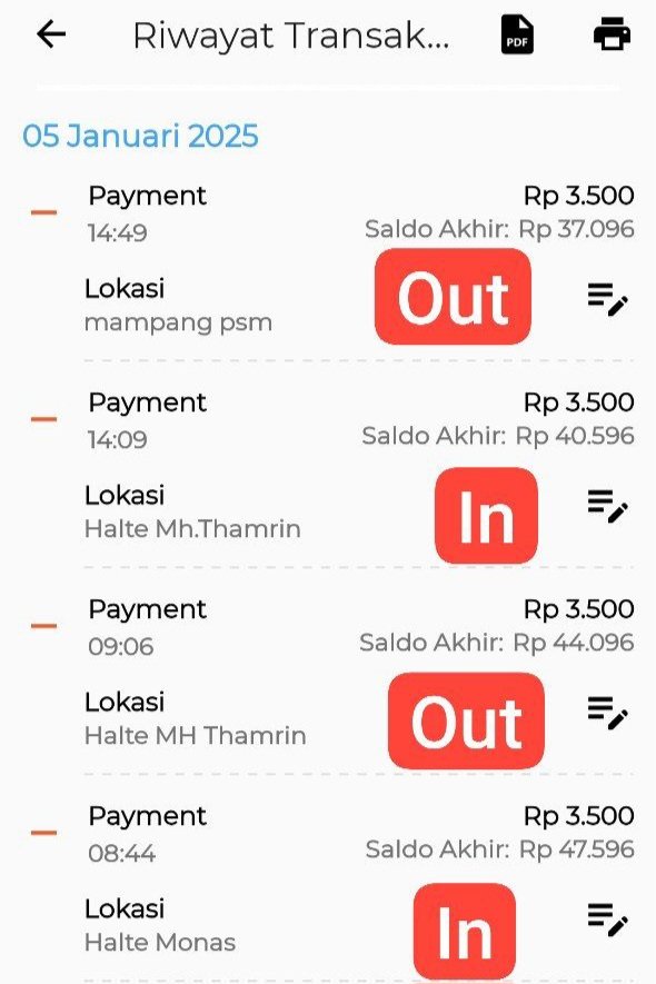 man20820's tweet photo. Haii min @PT_Transjakarta ini kenapa tap in dan out kepotong semua yak? Apakah bisa di refund?? https://t.co/dzwmaIOSck