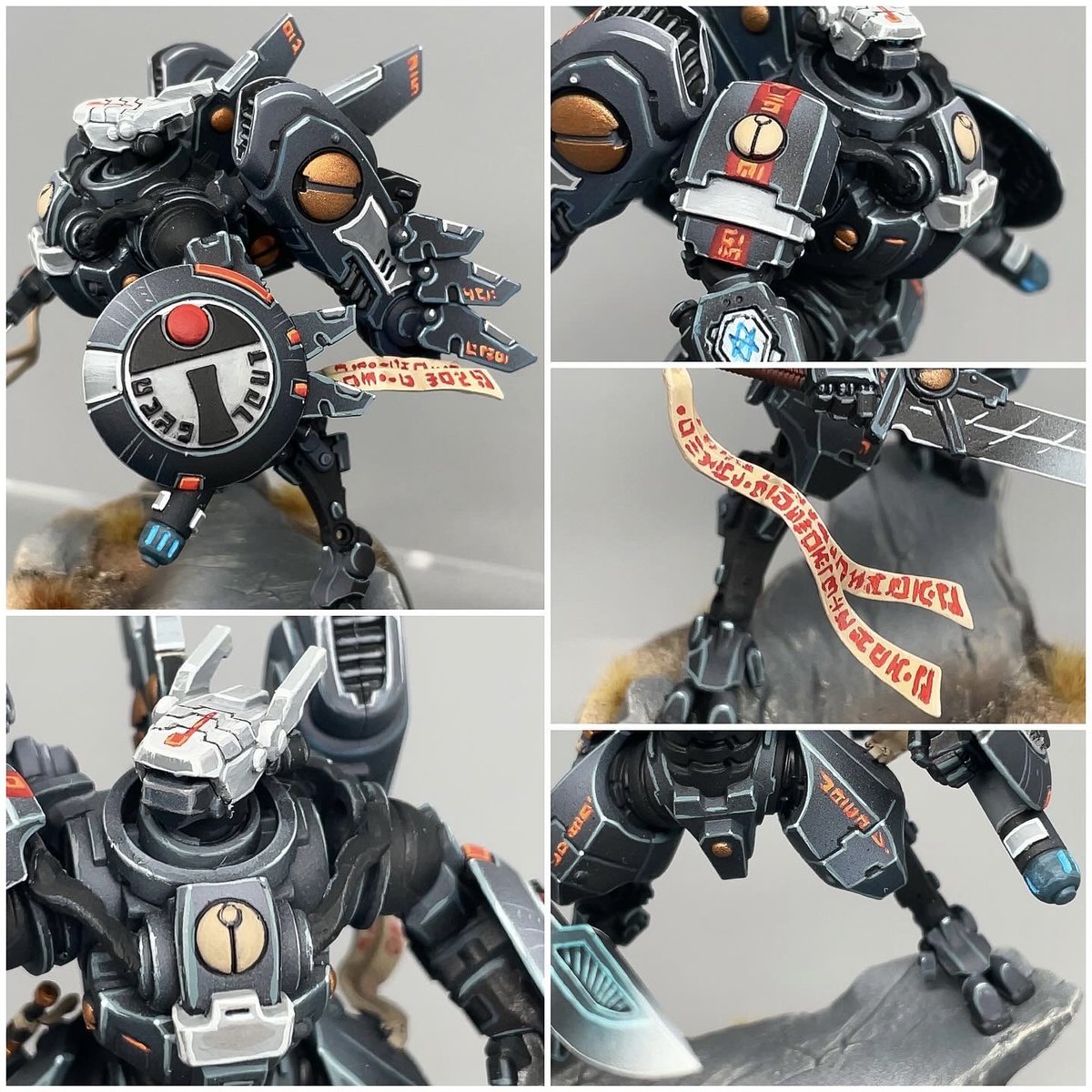 When the mission asks for it, even the Commander Farsight can choose stealth and strike swiftly behind enemy lines 🔥 #PaintingWarhammer #WarhammerCommunity Awesome commission project I love working on that model, I add fun adding little freehands here and there. ☺️