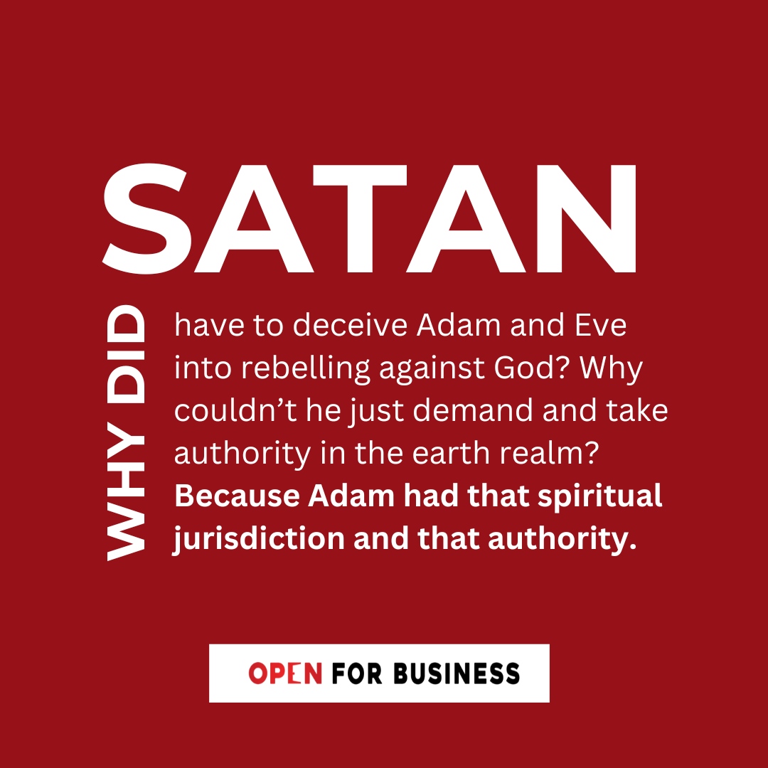 GaryKeesee's tweet image. Satan couldn’t just take authority in the earth because Adam held the spiritual jurisdiction and authority. 

He deceived Adam and Eve to steal that authority. But through Jesus, we regain the authority to stand firm and overcome the enemy’s schemes.

#OpenForBusiness #Faith