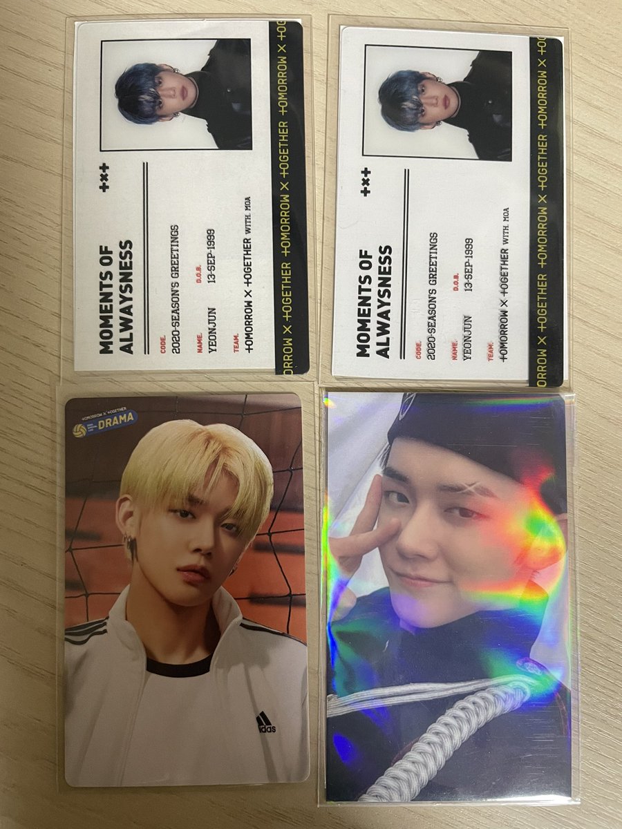alskeimz's tweet photo. TXT 연준 포토카드 양도합니다 (판매) 1-4

(배송비 미포함)
ID카드연준 3.0
와우와우드라마 3.2
원더랜드 1.1

투바투 수빈 범규 txt pc sell yeonjun 사웨 파스테 미공포 시그 메모리즈 디비디 위버스 멤버쉽 디아이콘 하태연준  유닛포카 프리즈 쇼피 라자다 포을 블루아워 중국 https://t.co/SSFwLHWCm4