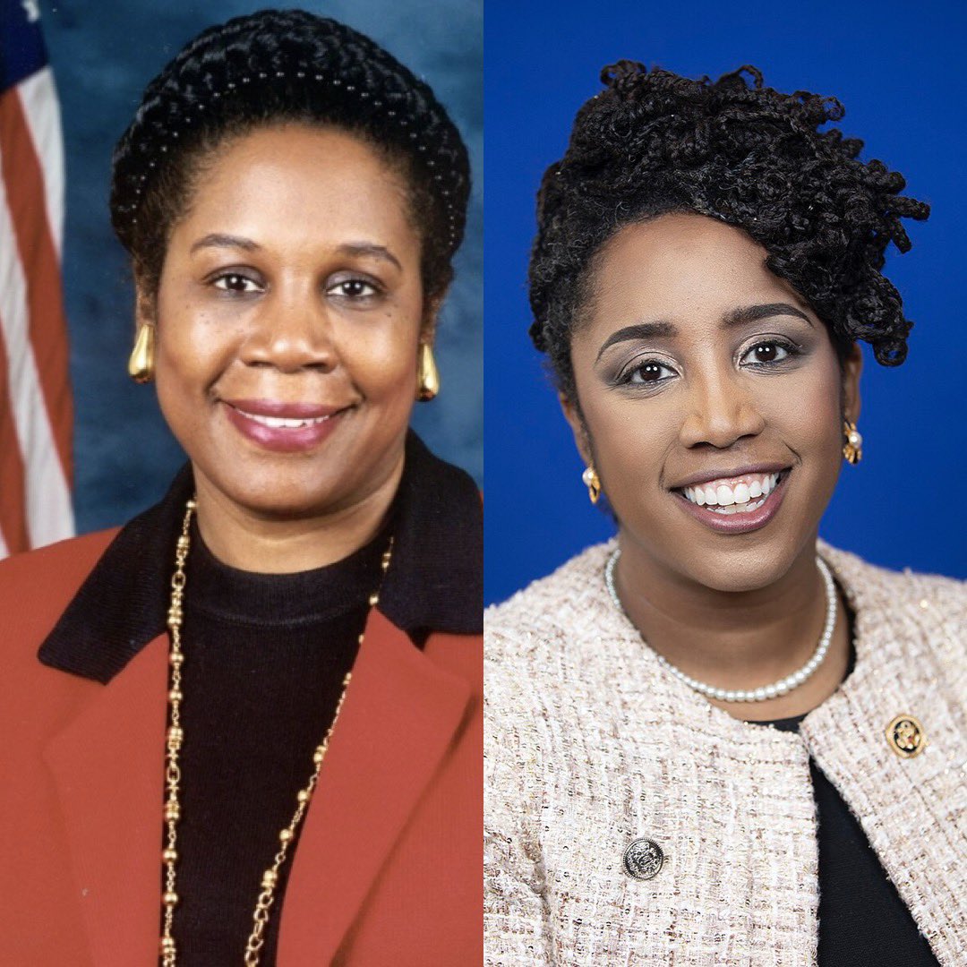 An incredible honor to stand side by side a mother and a daughter once serving in Congress. To the left, you see Congresswoman Sheila Jackson Lee and to the right, you see, Congresswoman Erica Lee Carter,  who was deeply humbled to served the people of the 18th district of TX.